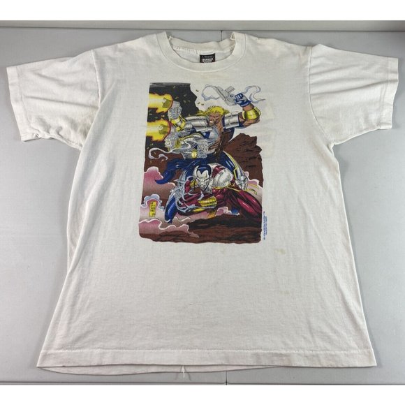Vintage 1993 Marc Silvestri Cyber Force Comic Single Stitch Shirt L Screenstars